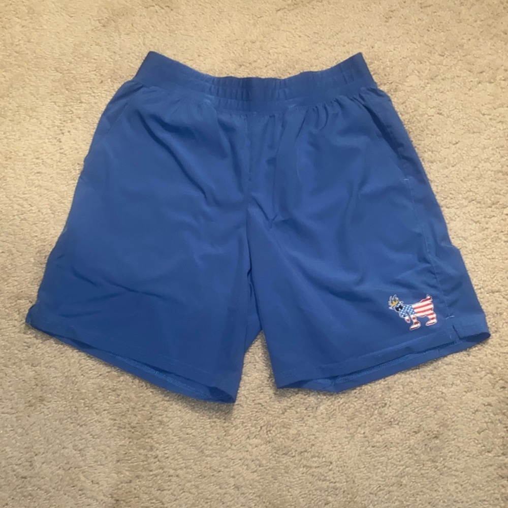 Goat USA Blue Shorts With American Flag Goat Medium